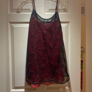 Beautiful black and red lace shirt/dress from Victoria secret.